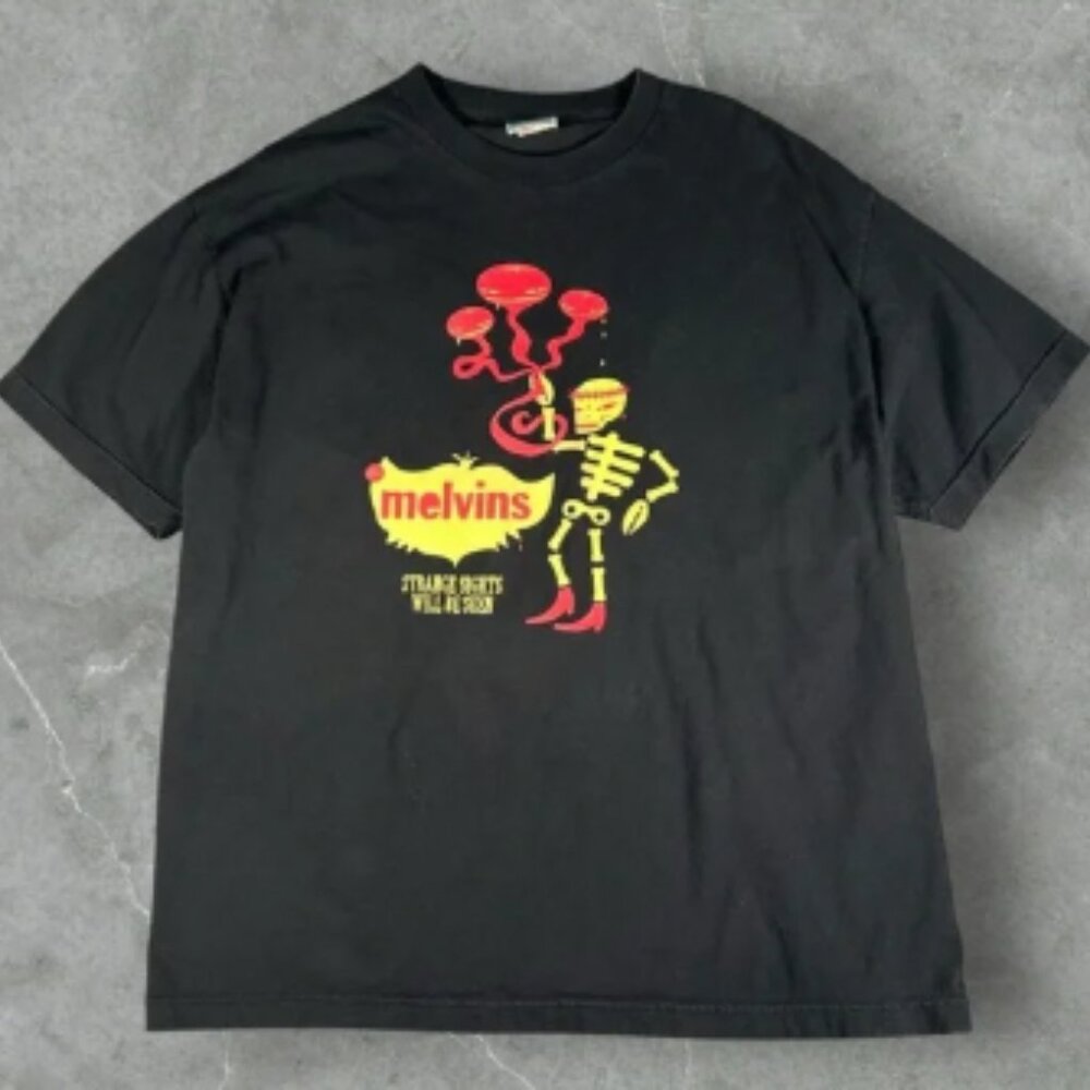 Vintage The Melvins Shirt Mens XL Black Y2K Strange Sights Will Be Seen Band Tee